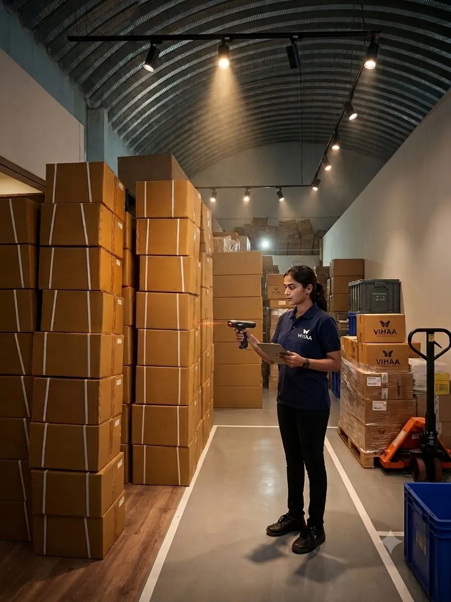 F&F warehouse and dispatch floor — Moriya, Ahmedabad