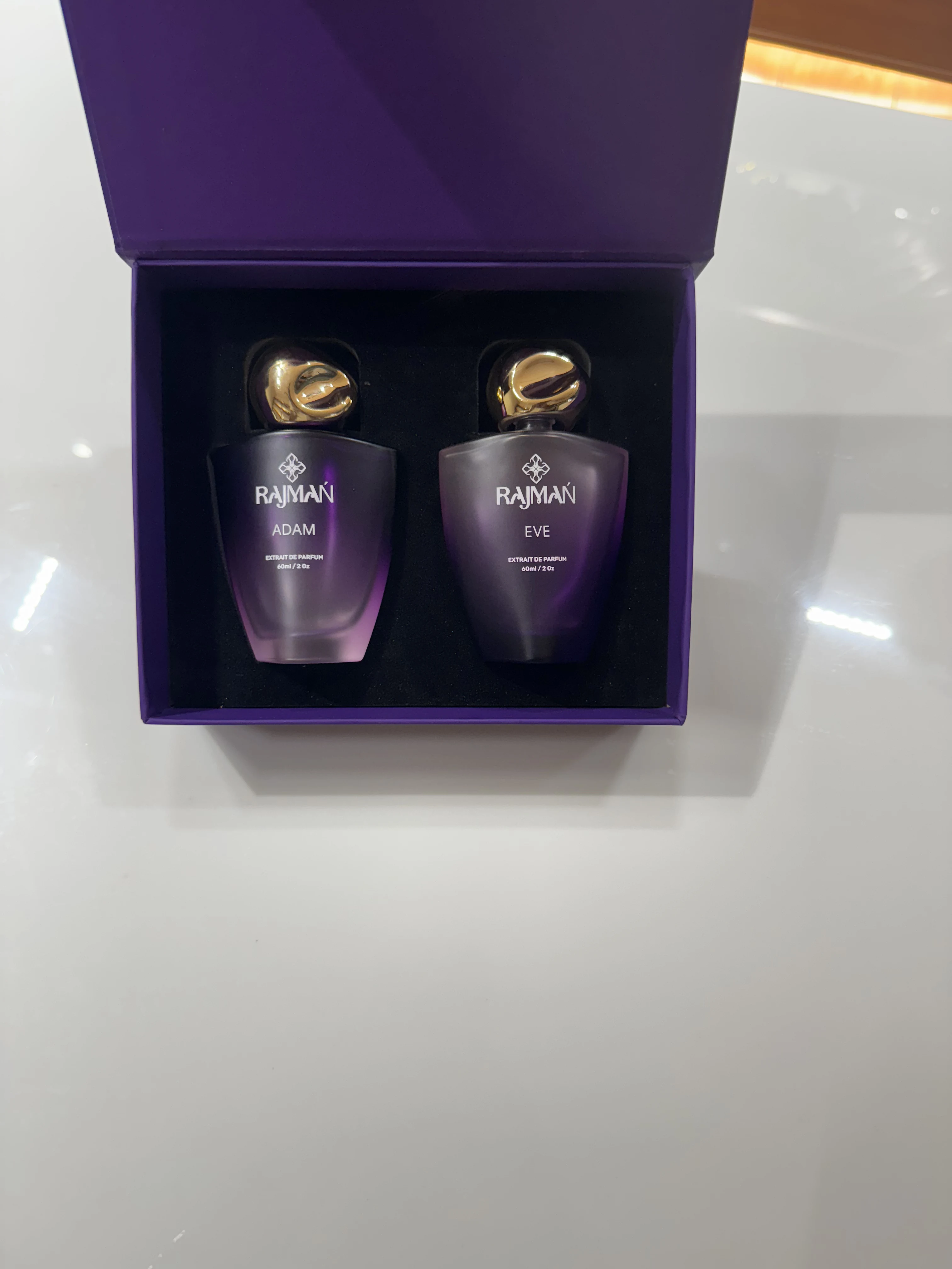 The Sovereign Duo Coffret twin 60ml Extrait de Parfum in royal purple rigid box — Fragrance & Fashion